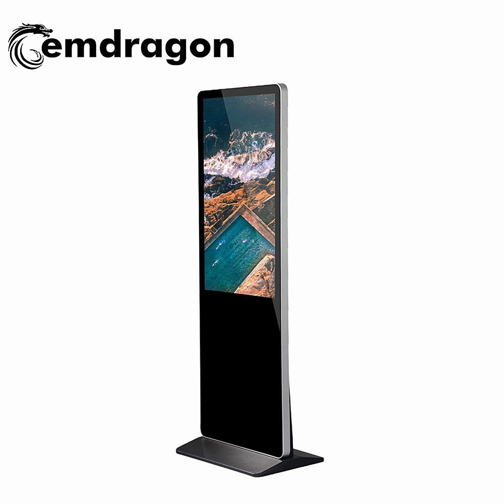 Digital Signage 55 Inch Super Slim Floor Standing Kiosk LG LCD TV Best Price Advertising LED Screen Display