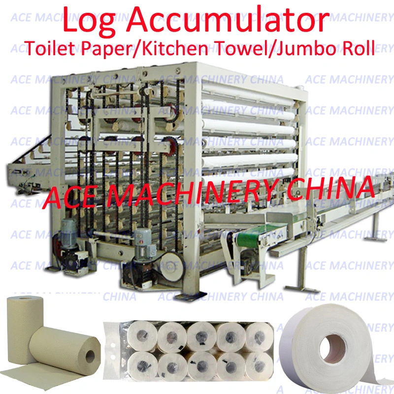 Fully Automatic Toilet Paper Log Accumulator for Bathroom Tissue Roll