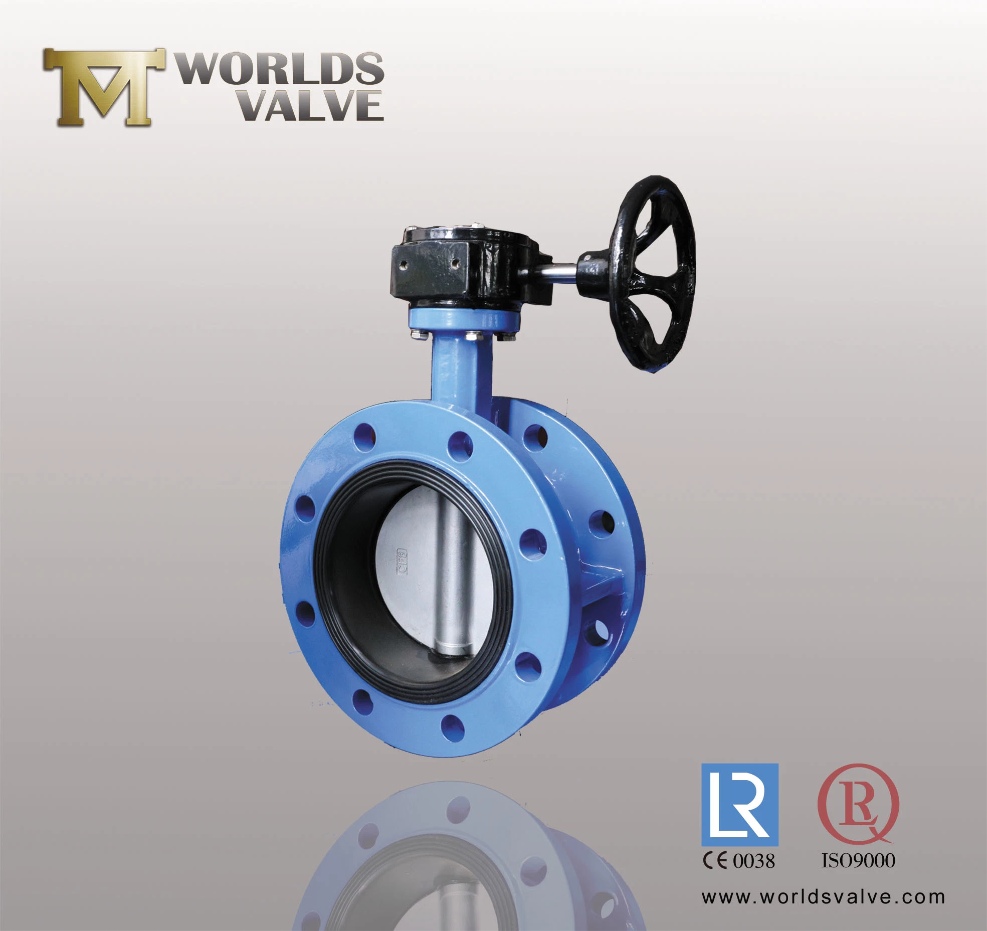 Siège remplaçable / Doublure lâche Joint en caoutchouc EPDM / NBR Vanne papillon à raccordement double bride pour l'eau de Tianjin Worlds Valve Co., Ltd.