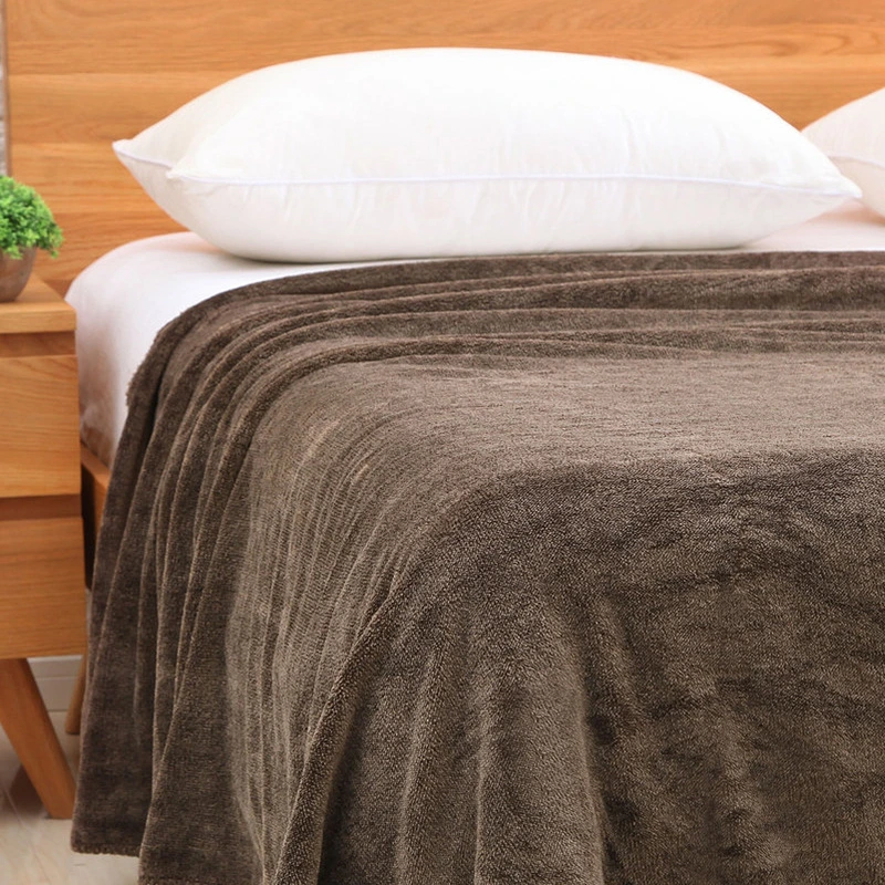 Solid Cationic Flannel Air Conditioning Nap Blanket Fabric