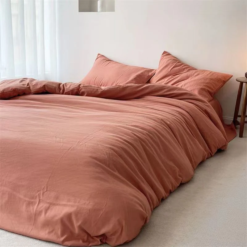 Stock Products Luxury Organic Home Textile Customized Size Sheet Sets Bedding Set