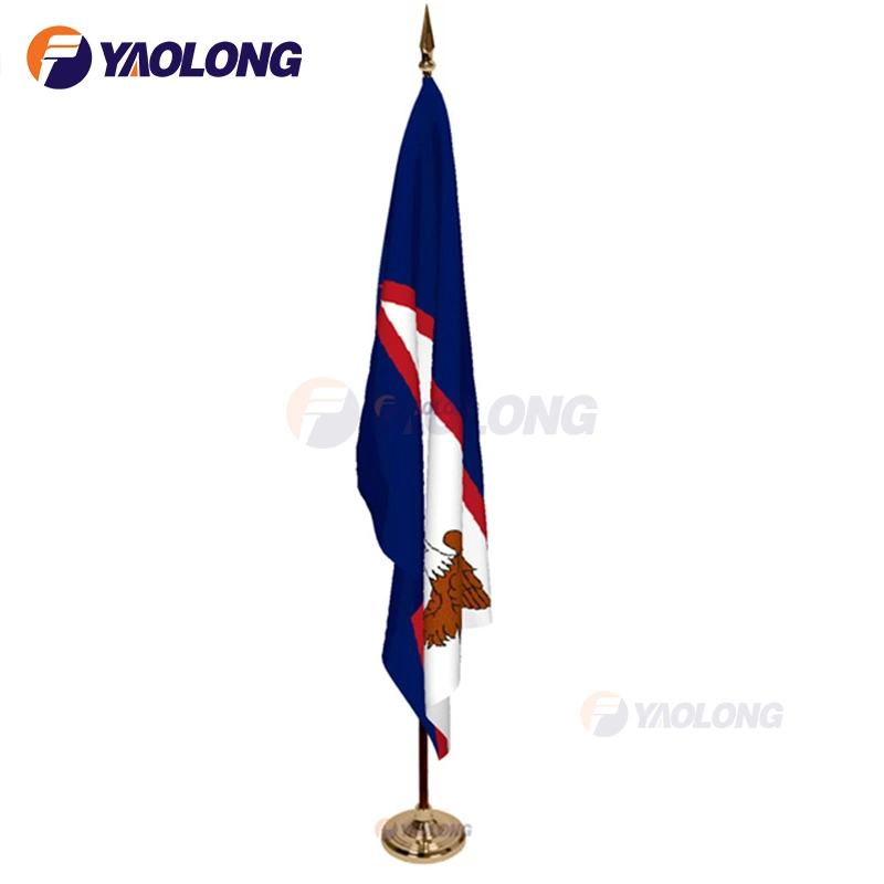 6 FT Aluminum Metal Flag Pole Indoor Ornament Rigid Flagpole Post on The Ground