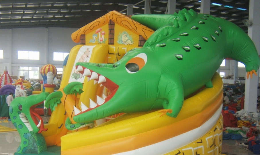 Parque Infantil interior Crocodilo insuflável deslize para brinquedos infláveis