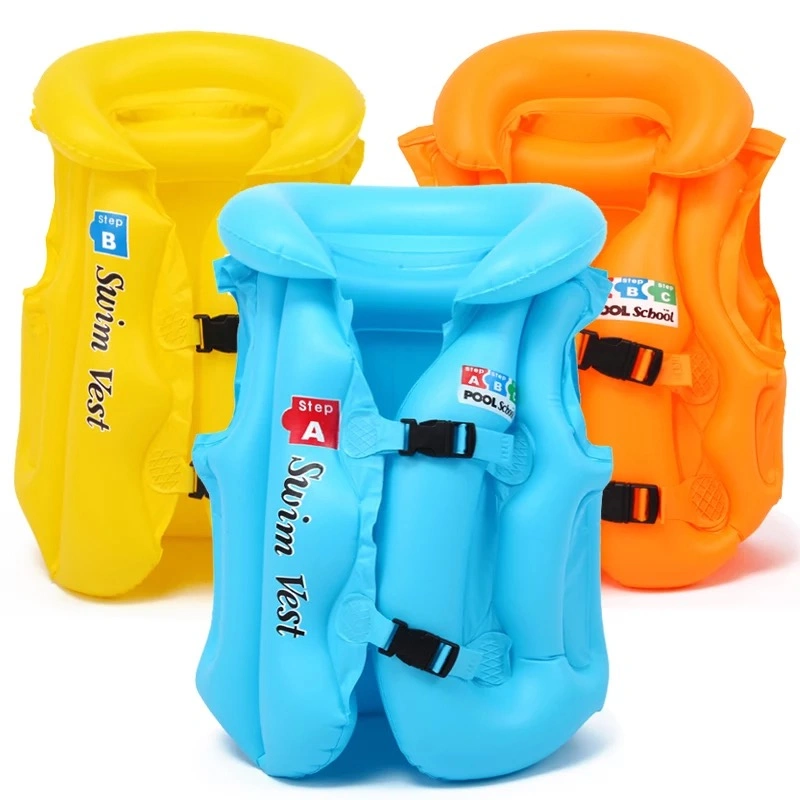 Multi-Color Inflatable Life Jackets Swimming Play Pool Floats