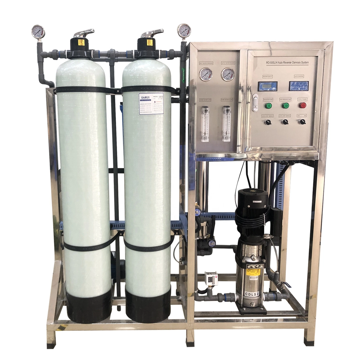 500lph Furo do sistema do filtro de água a dessalinização equipamentos de tratamento de água do Purificador de Água