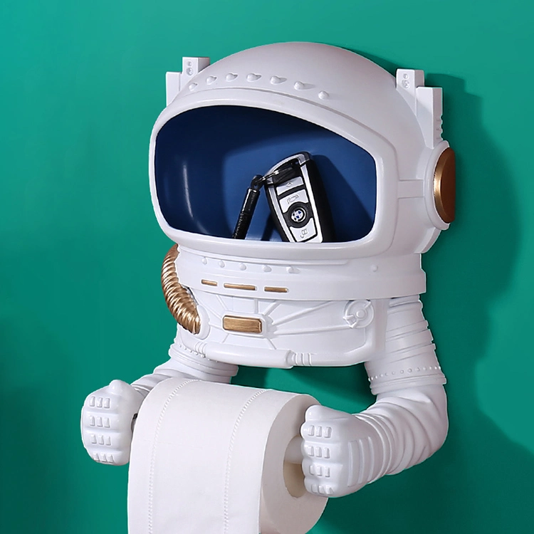 Cute Astronaut sculpture Kids Resin Bathroom Accessories Toilet Paper Holder