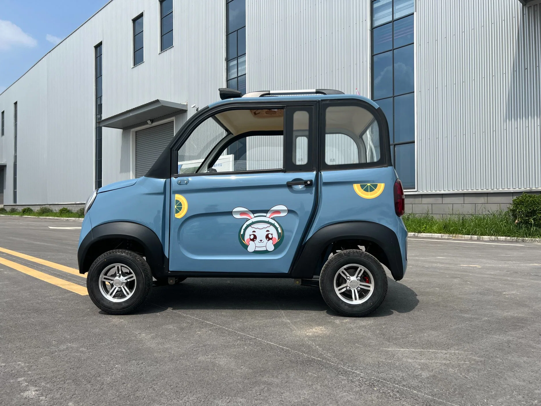 Personnalisation en usine Prix bon marché fermé 2 portes 4 roues avec Petite voiture électrique Dandle Bar.