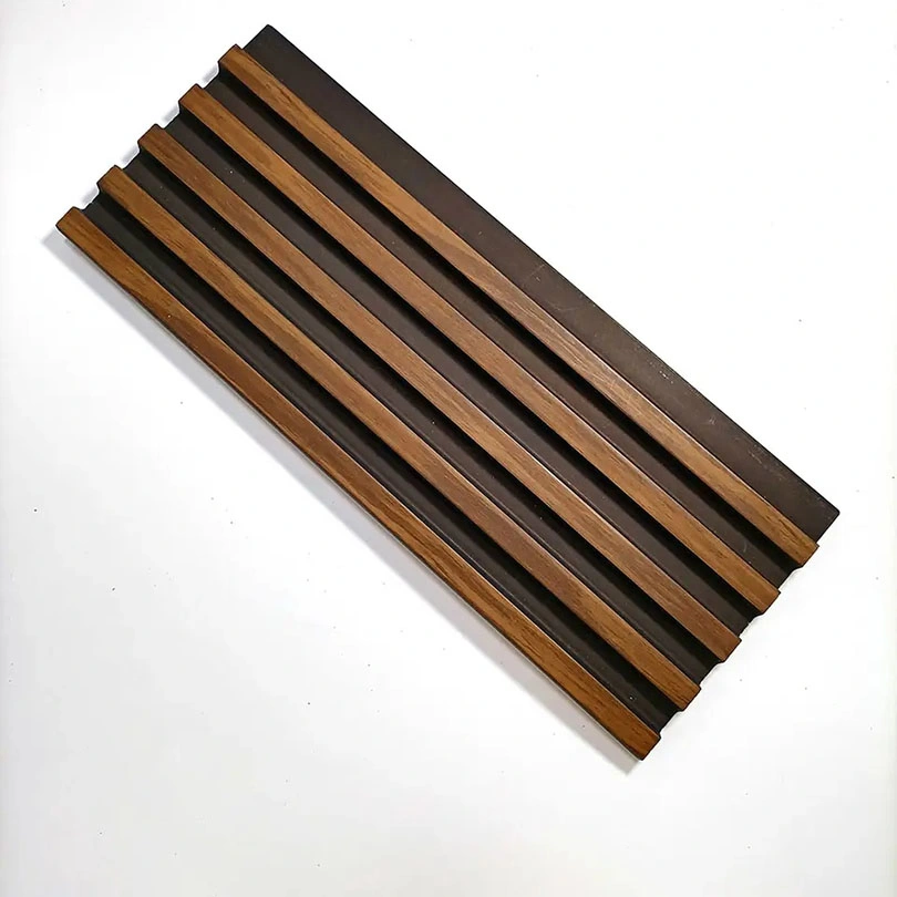 Outdoor Fluted Wall Panels PS Wall Panel Wood Slats Waterproof Fluted WPC