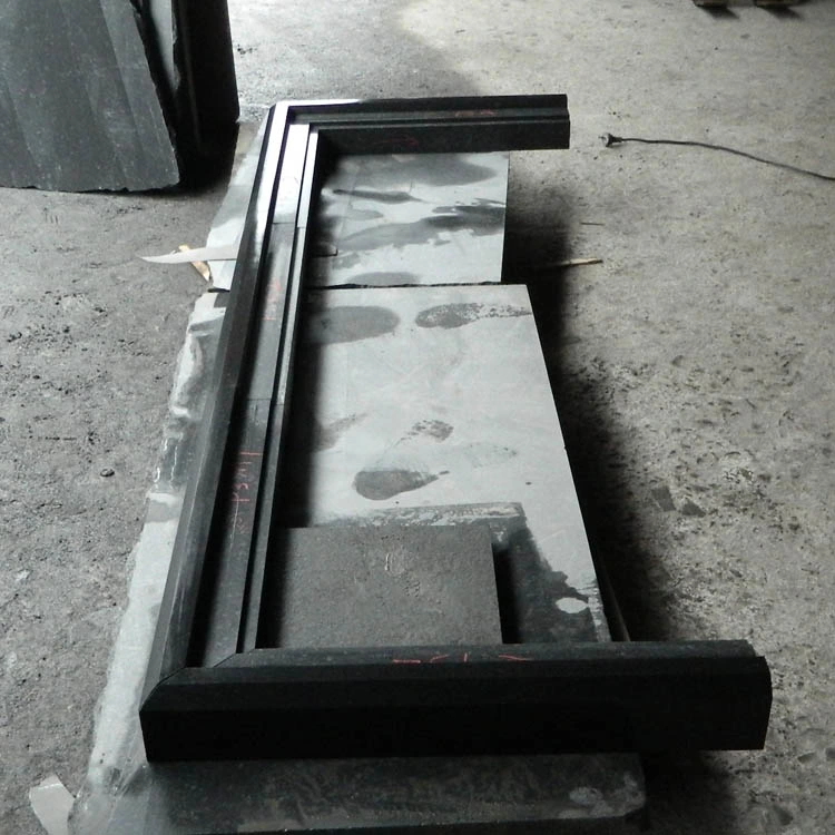 Customized Design Honed Finish G684 Black Granite Exterior Window Sills Moulding for Home Decoration.