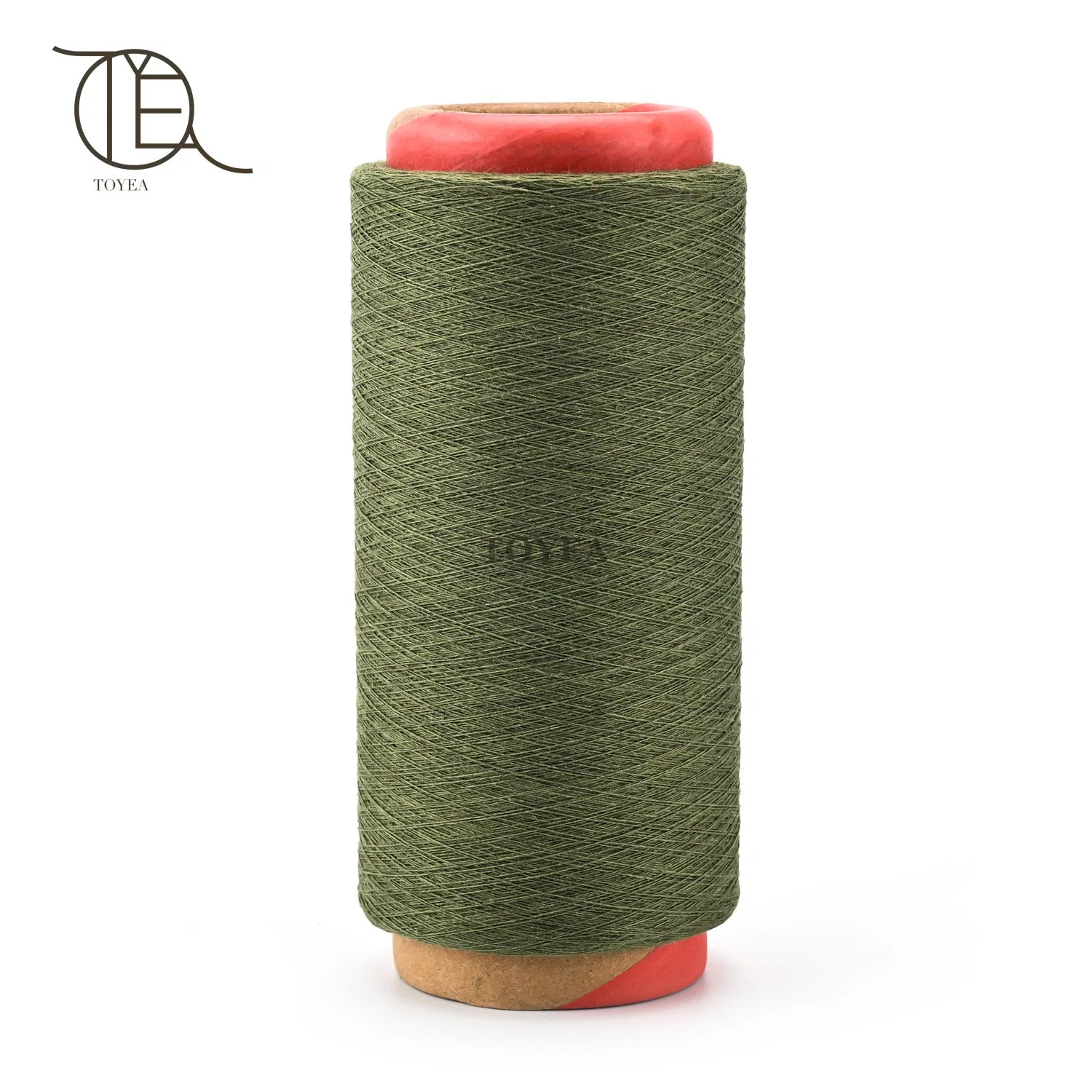 Ne21/1 Dark Green Colorful Factory Polyester Cotton Yarn for Sock Knitting Thread