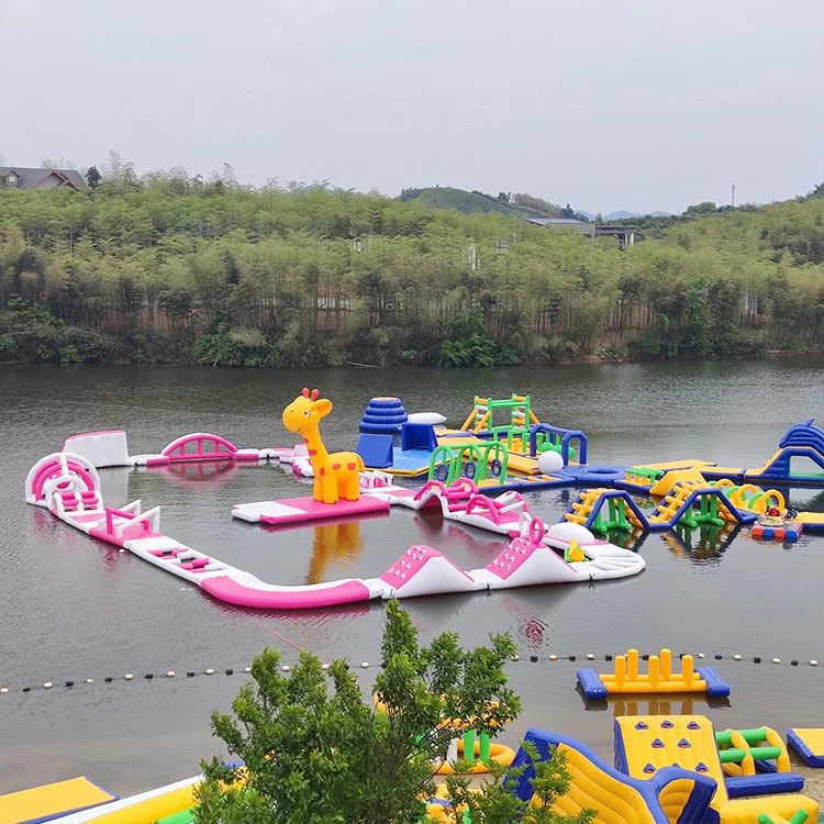 Customize Inflatable Floating Water Park Sea and River Inflatable Water Park Equipment Summer Water Park 0.9mm PVC TUV Inflatable Water Play Equipment Price