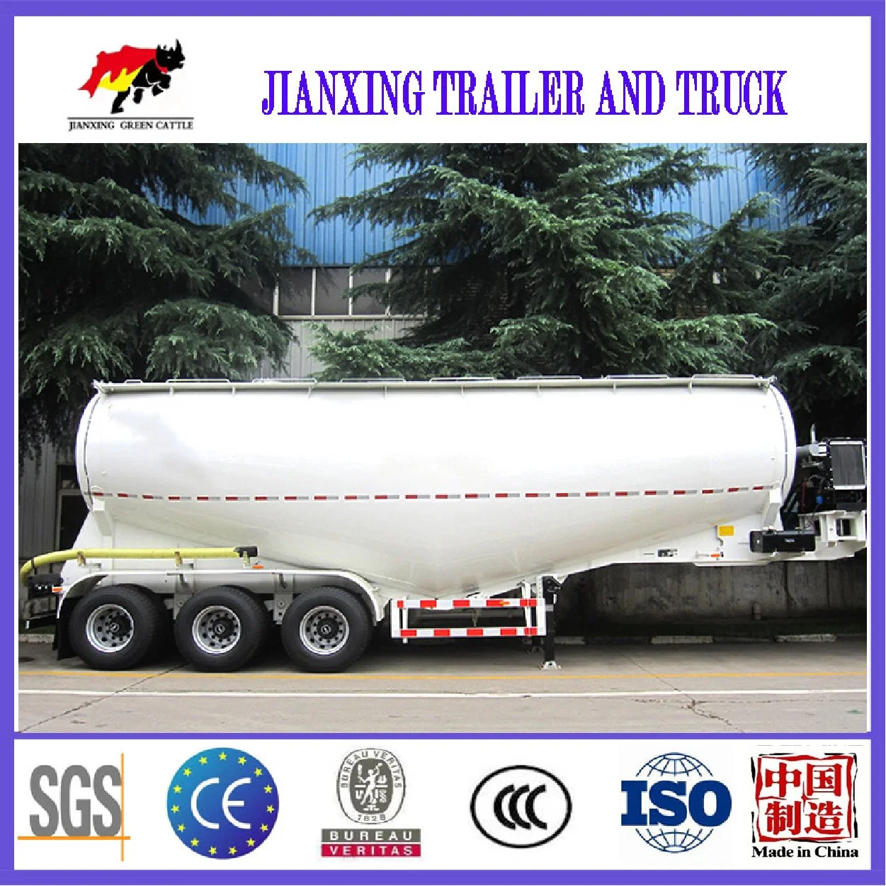 Supplier Mini Bulk Cement Tank Semi Trailer Concrete Pump Trailer China Truck Trailer Fuwa Axles