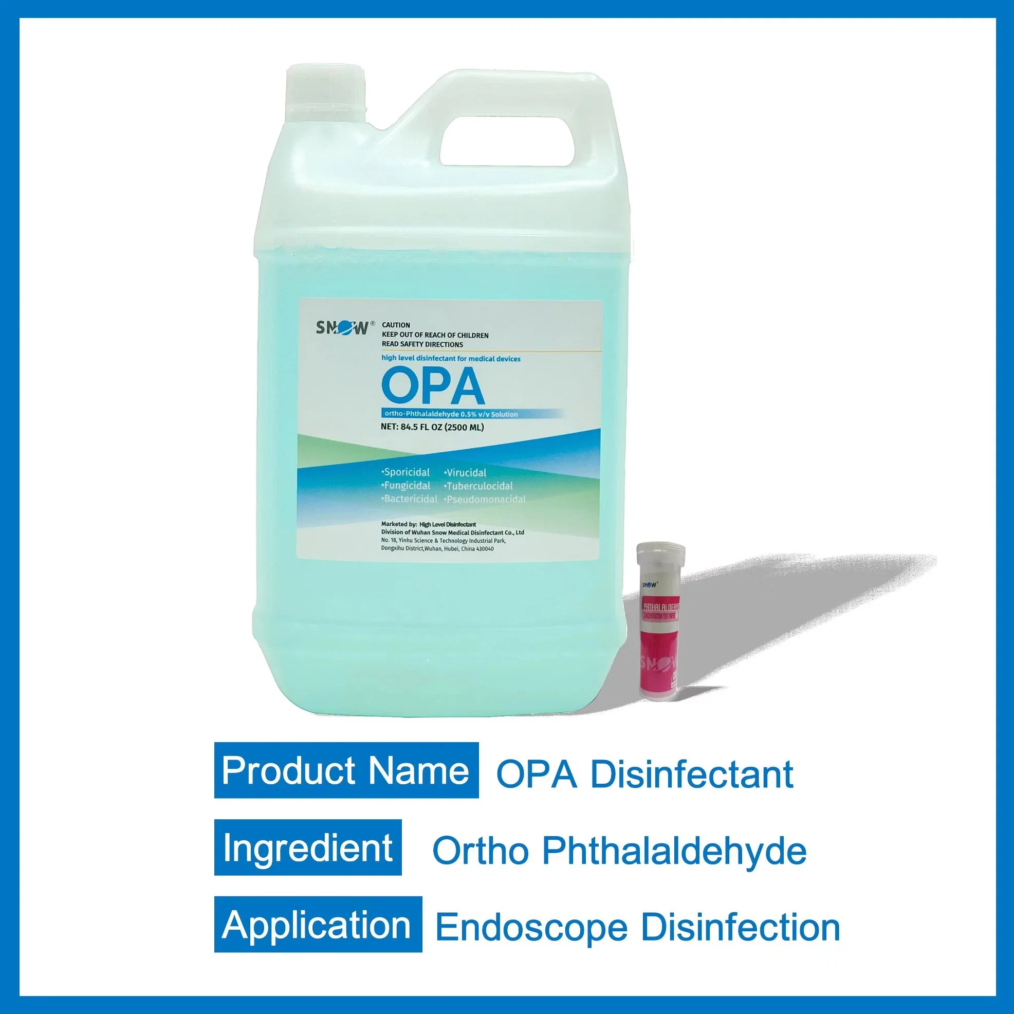 Made in China 0.55 Opa High-Level Disinfectant for Medical Device with Test Strip