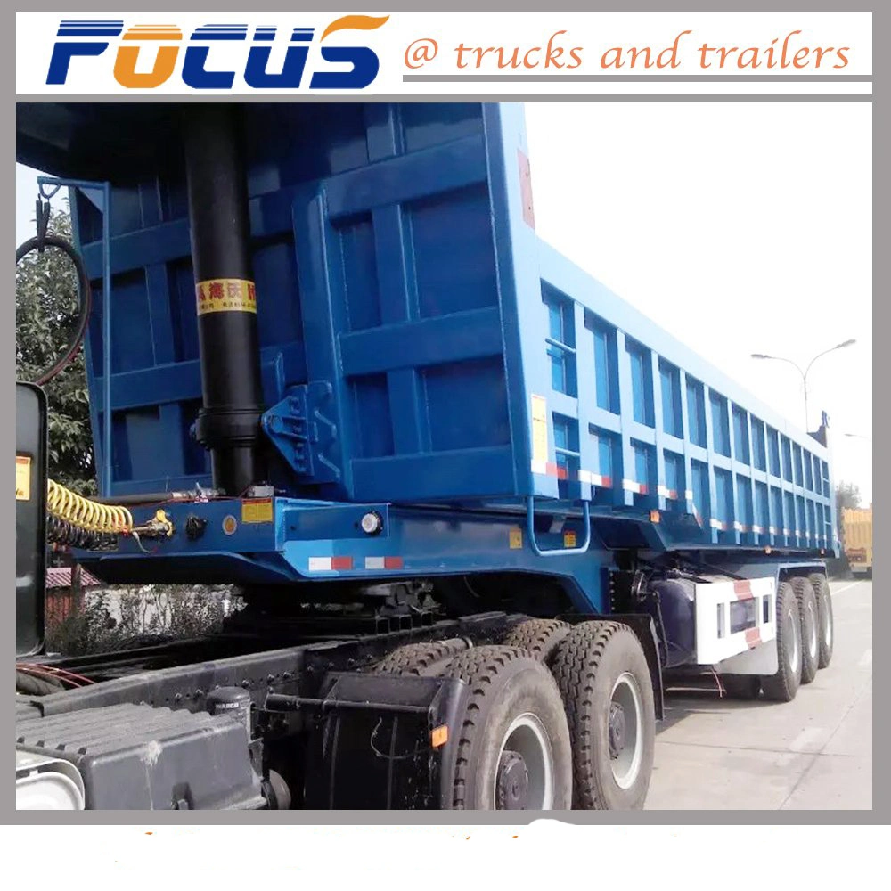 Tri Axle Tipper Dump Box Heavy Truck with Hyva Lifting for Sand Transport