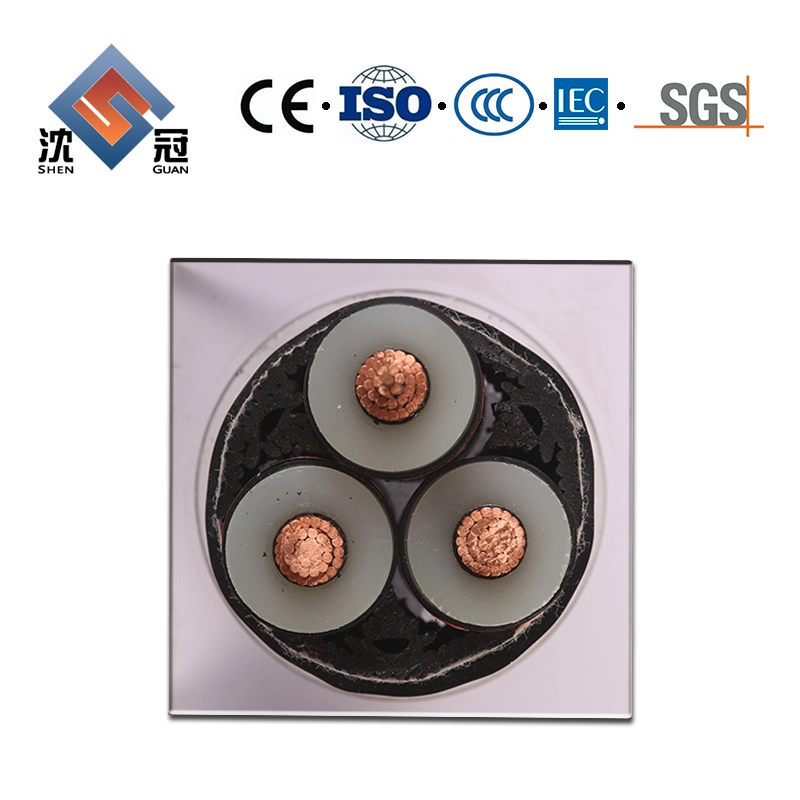 Shenguan Copper Power XLPE/PVC com isolamento, 4 núcleos, 25 mm, 70 mm, 16 mm Cabo de ligação subsubterrânea de baixa tensão elétrica blindado SWA