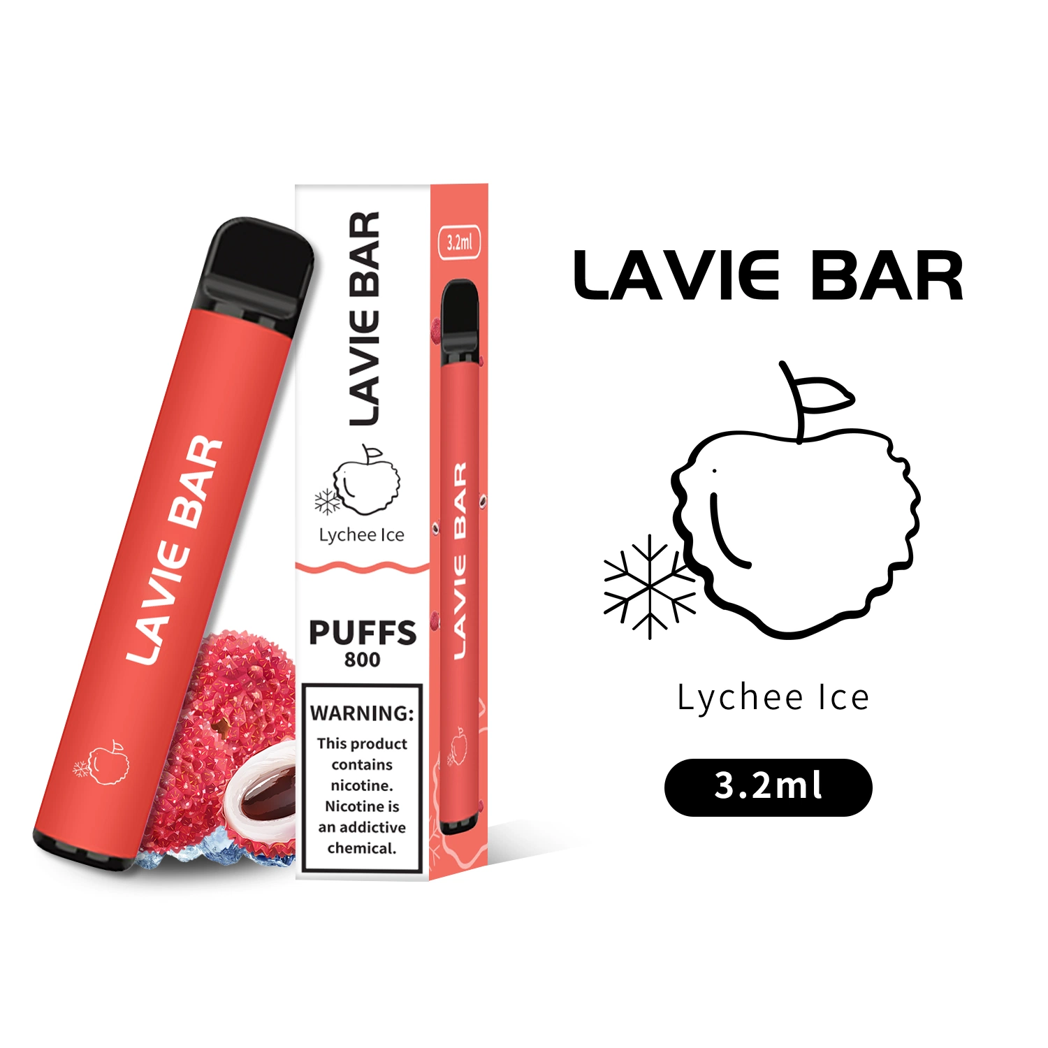 Wholesale/Supplier Tpd Kc Lavie Bar Zero 2% 5% 600 800 Puffs Mini Pod Portable Electronic Cigarette Disposable/Chargeable Vape Pen Puffs