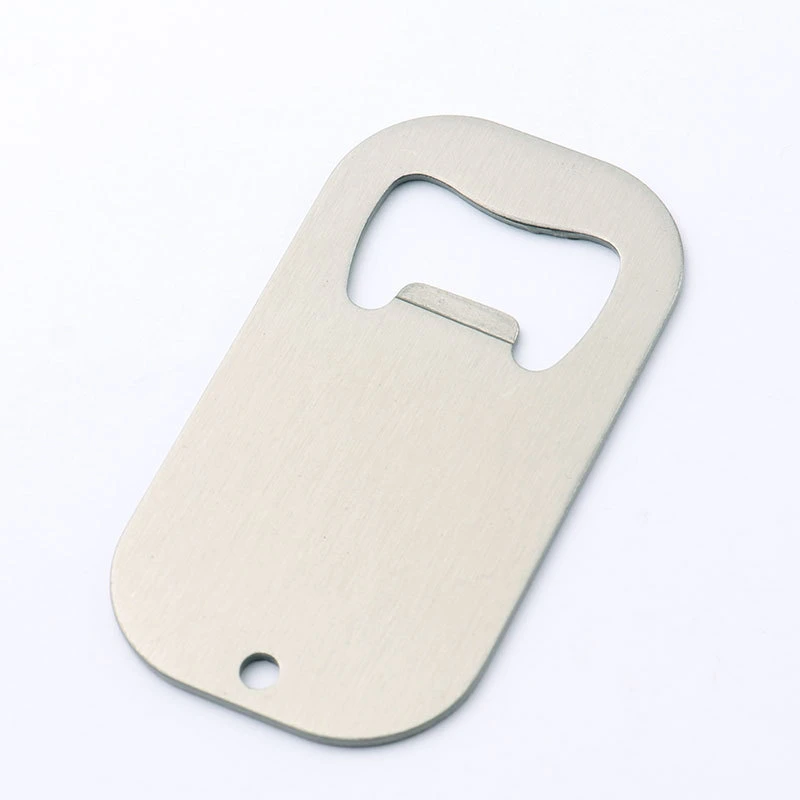 Heat Transfer Blank White Stainless Steel Dog Tag Shaped Bottle Opener DIY Customized Design