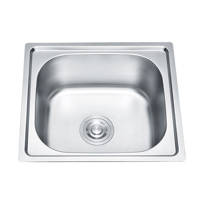 Retangular Bowl Brushed Stainless Steel Inset Bathroom Basin Kitchen Sink