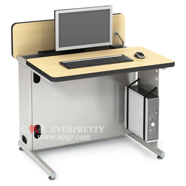 New School Furniture Double Modern Computer Desk with Shelves for Students