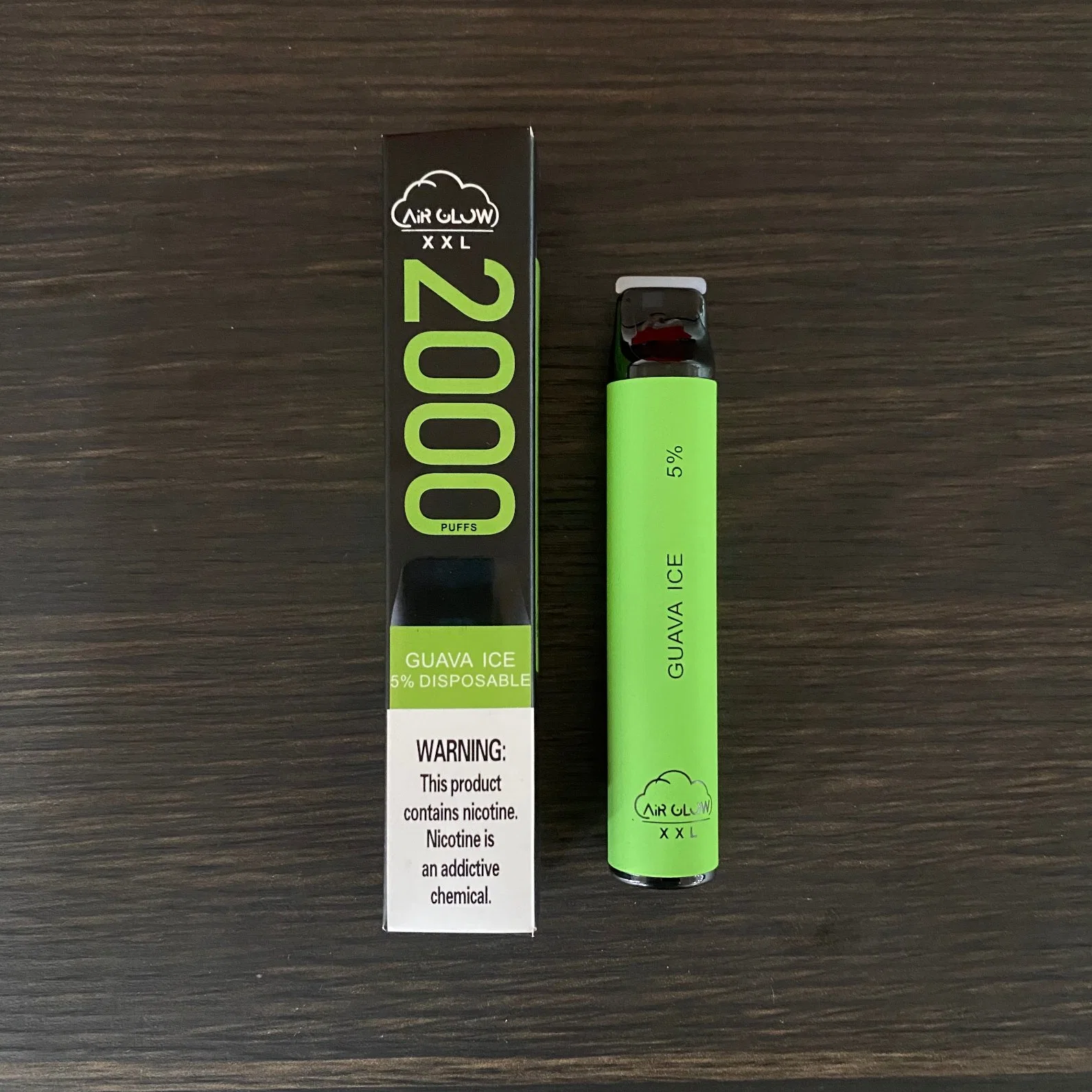 2000 inhalations Air Vape 6.5ml Glow XXL stylo jetable vaporisateur d'herbes sèches