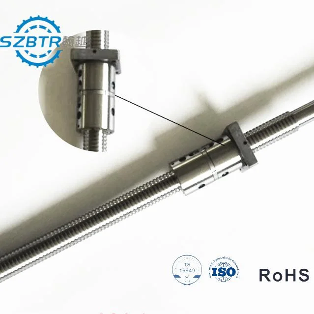 Dfu2005 Hochpräzisions C5 Schleifgewinde 500mm Länge Doppelkugel Mutter Lineare Bewegungsführung Kugelschraube für CNC-Werkzeugmaschinen