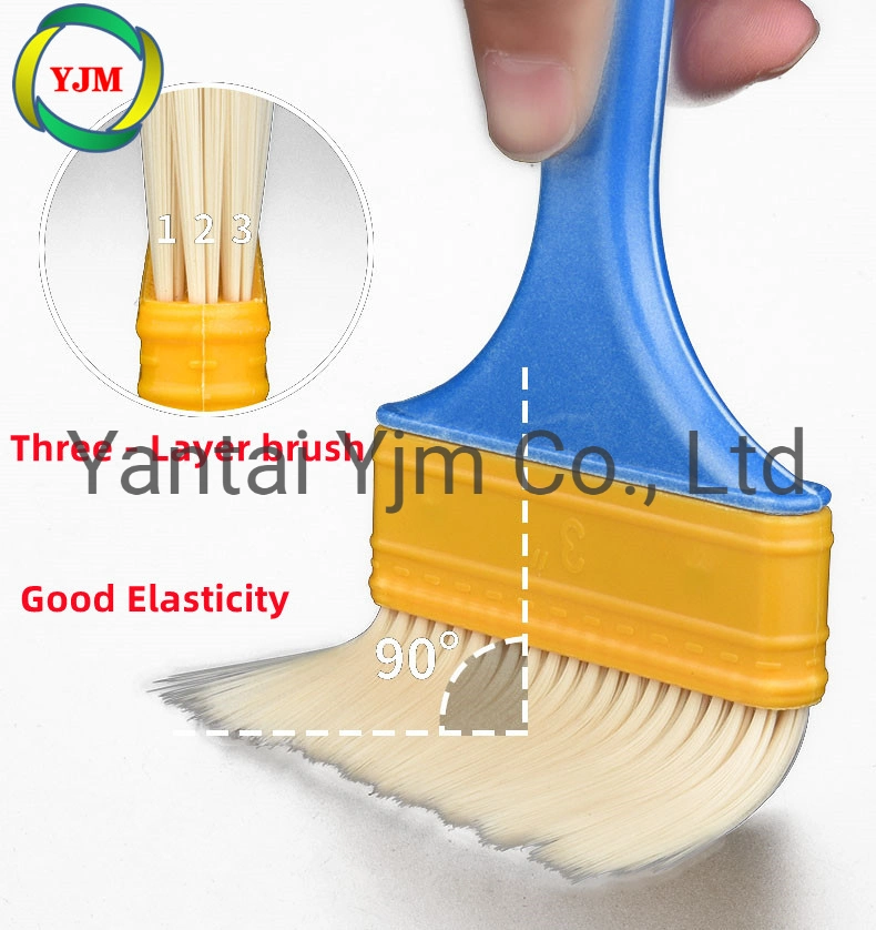 Hot Deals 1"/2"/3"/4" Good Quality Flat Paint Brush with Plastic Handle, for DIY Painting, Paint Brush, Oil Brush, Dust Cleaning, Industrial Implant Brush