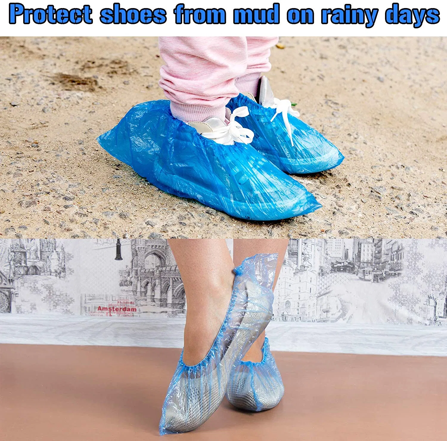 Best Selling Disposable Blue PE Shoes Cover