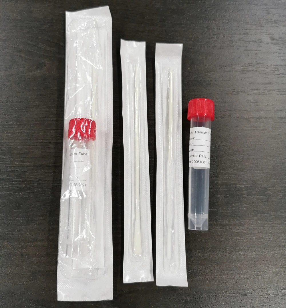 Kits de teste com coleta de swab nasal e modelo de risco biológico Bag