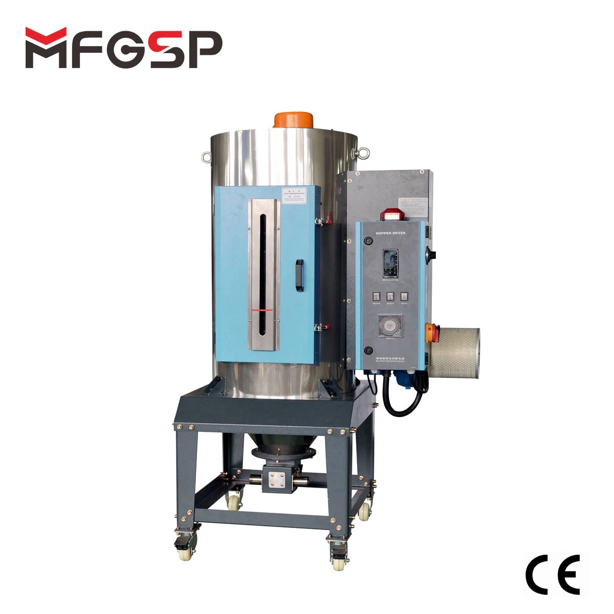 High Efficiency Plastic Vacuum Hopper Capacity 2000 kg European type Dryer Machine