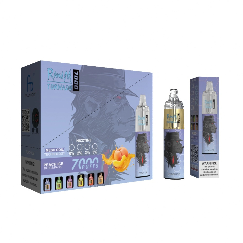 VAPE recargable E desechable E cigarrillos Puffs Fumot Randm Tornado 7000 Puff VAPE Shisha Hookah