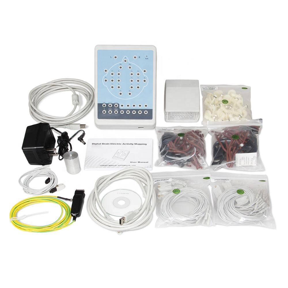 جهاز محمول عالي الجودة مضخم صوت صورة الإلكترنسكورانية 128 Canales Electroencephalogram ماكينة EEG
