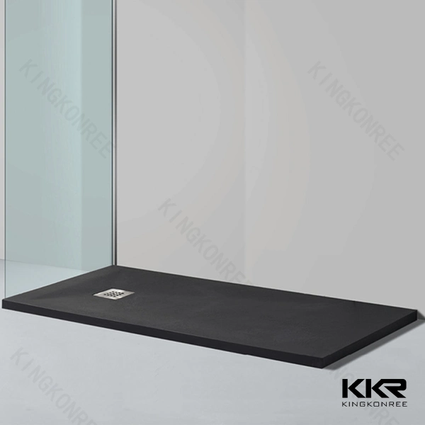 Black Marble Stone Acrylic Solid Surface Shower Tray