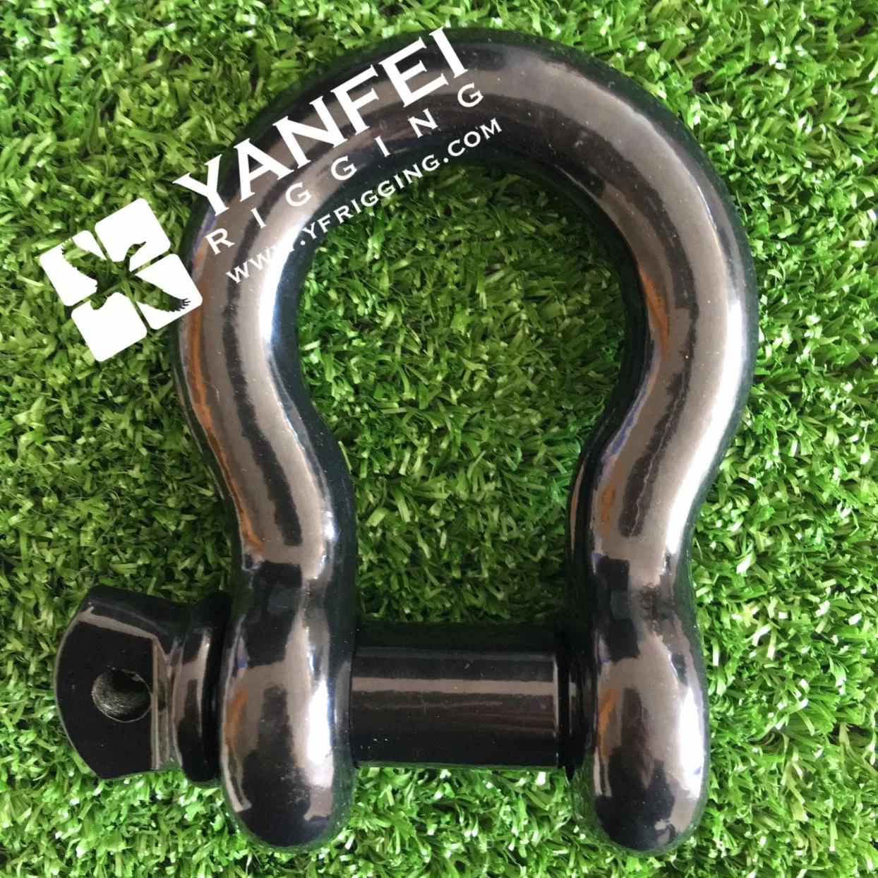 Us Type Black Painted Bow Shackle with Screw Pin