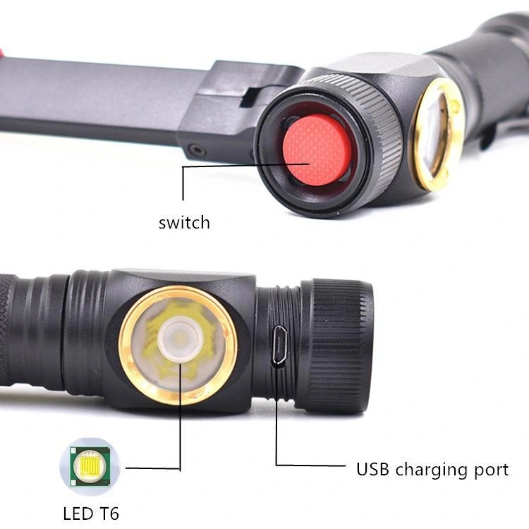 Feux de travail portables pliables d'urgence à aimant puissant rechargeable Avec clip