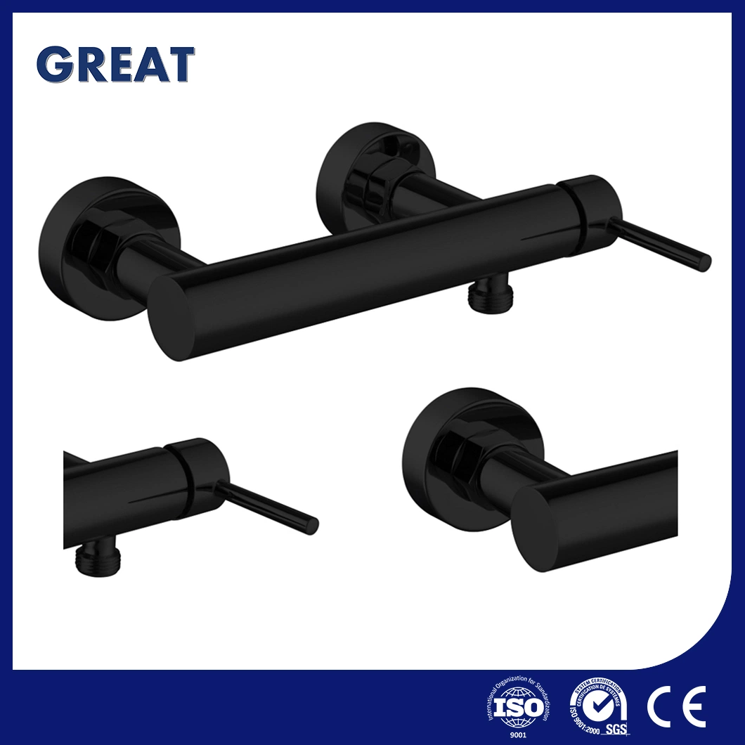 Great Chrome Shower Faucets Factory OEM Customized Tub Shower Faucet Gl32105bl321 Matt Black Single Lever Shower Faucet Chian Elegant Look Shower Foucet