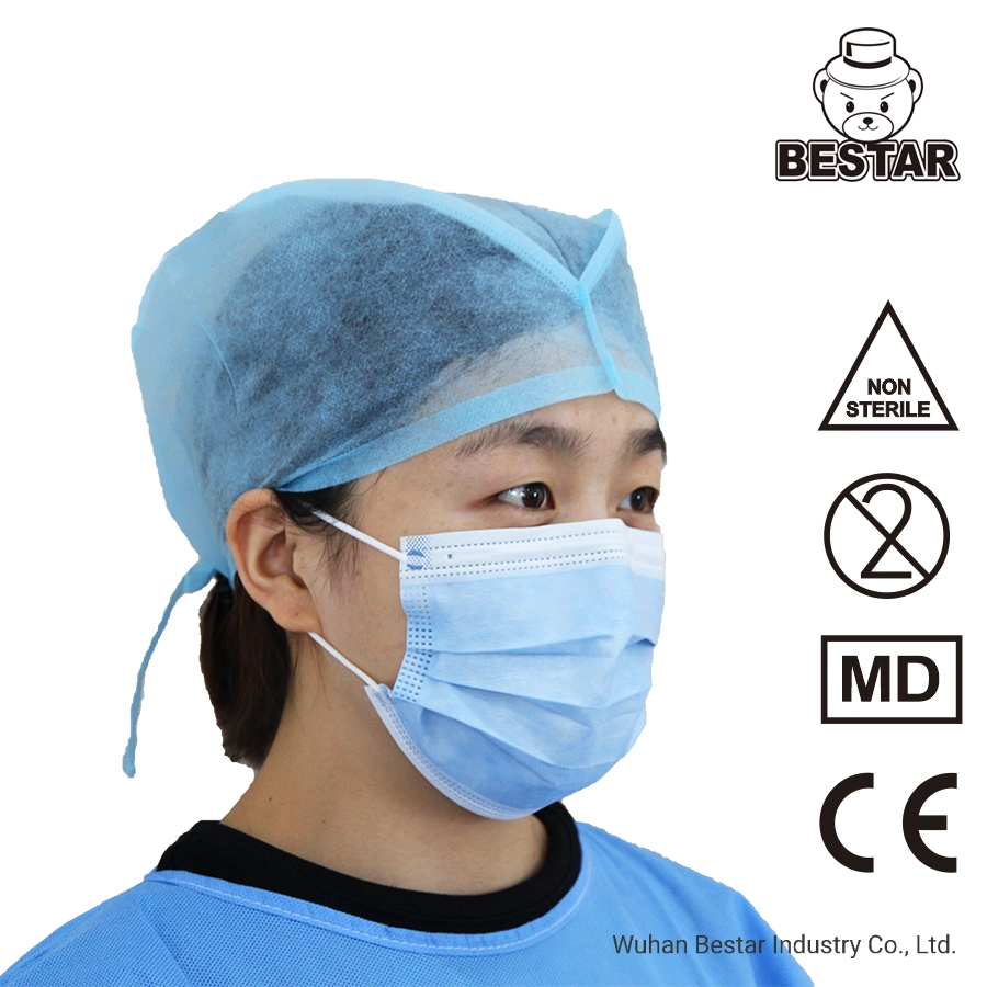 La certificación CE Nonwoven Desechable Iir En14683 Bfe99% Negro Médico Quirúrgico de la máscara facial con Earloop Civil China Proveedor de la lista blanca