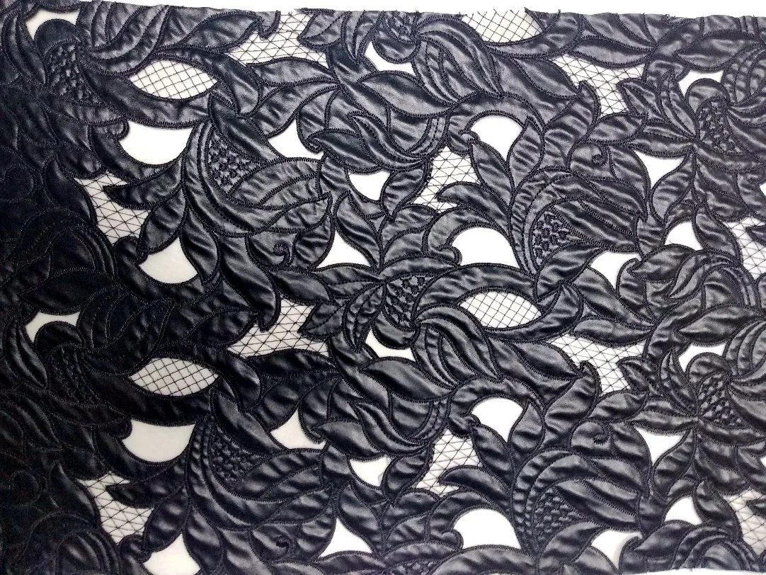 Leather Embroidery Lace Fabric Chemical Garment Lace