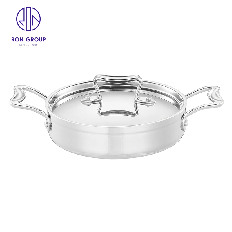 High quality/High cost performance  Stainless Steel Double Ears Shot Stockpot Sauce Pot Cookware for Hotel Restaurant