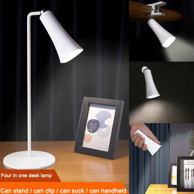 4 en 1 180 degrés Lumières murales flexibles Lampe de table torche d'intérieur Lumière de lecture magnétique multifonctionnelle mobile Lampe de bureau LED d'urgence Lampe de poche USB à piles