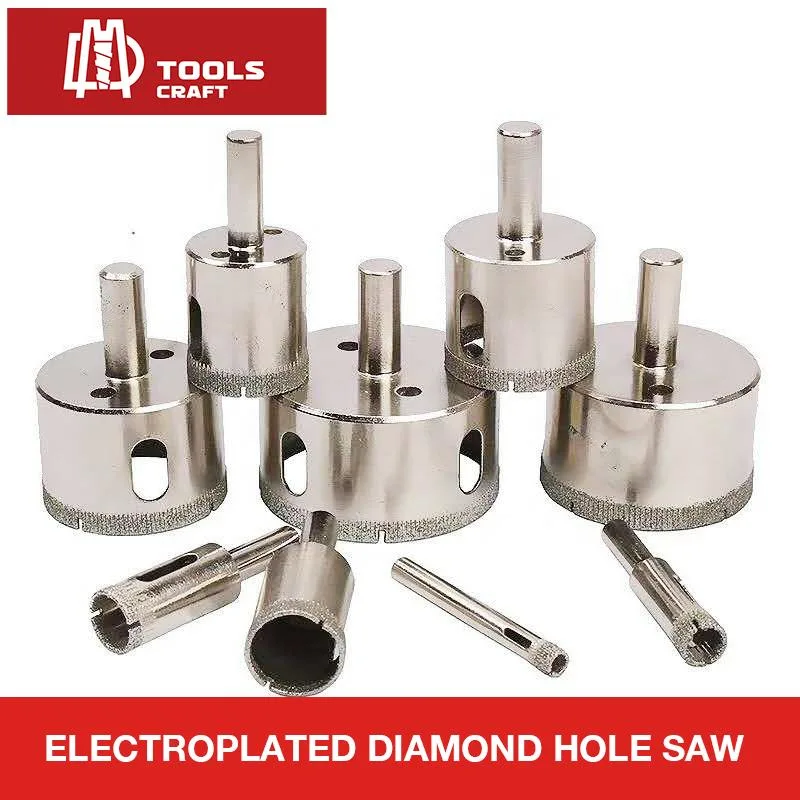 9PCS Diamond Serra Copo extractor de conjunto de exercícios de Ferramentas de Remoção de cerâmica de vidro de cerâmica de porcelana