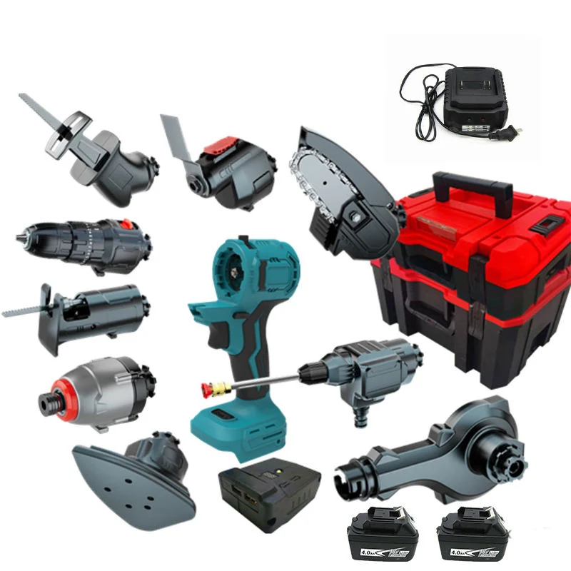 5-in One Cordless Power Tools Hand Tool Set 18V Combo Kit Drill Too Set Sander Angle Grinder Impact Drill Wrench