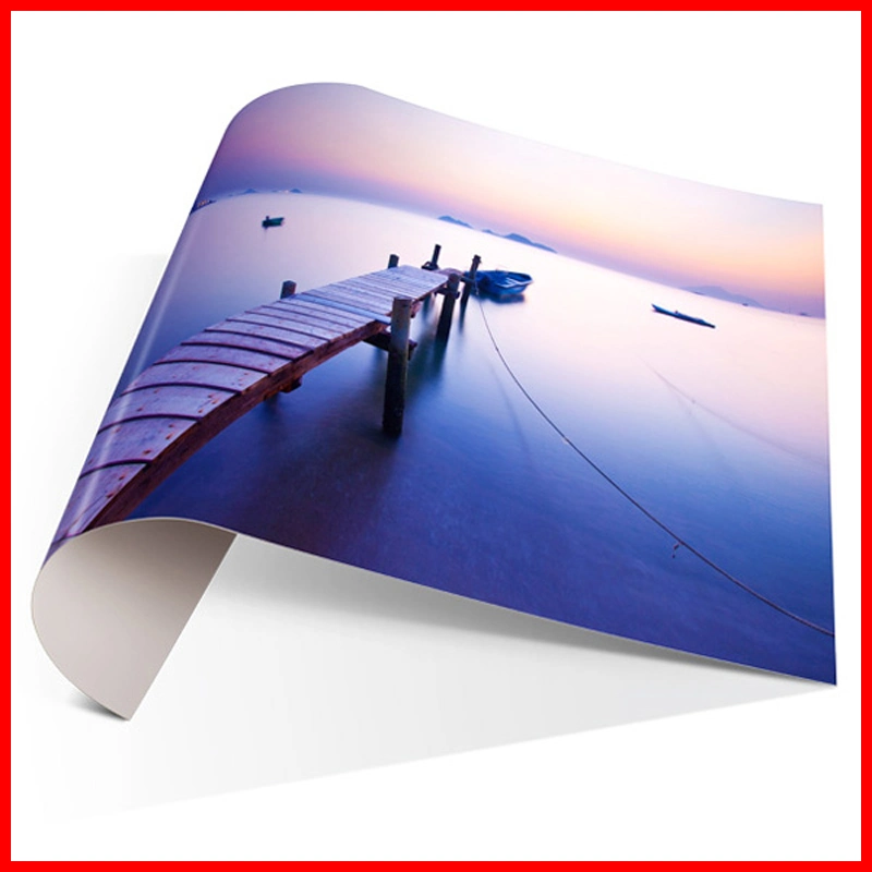 210gsm, papel brilhante Papel Fotográfico de solvente com duplo revestimento de PE