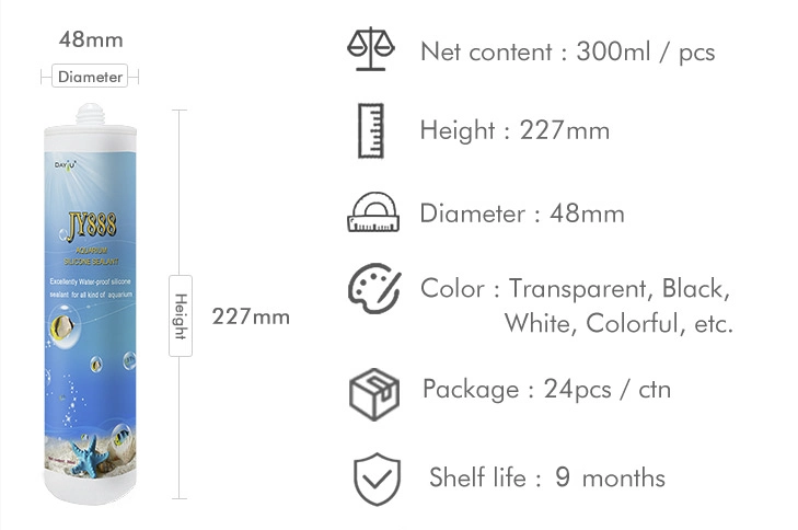 Water Proof Fish Tank Glass Aquarium Good Qaulity Coating Silicone Adhesive