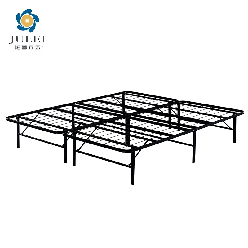 Tool Free Setup 14" High Foldable Metal Platform Bed Frame