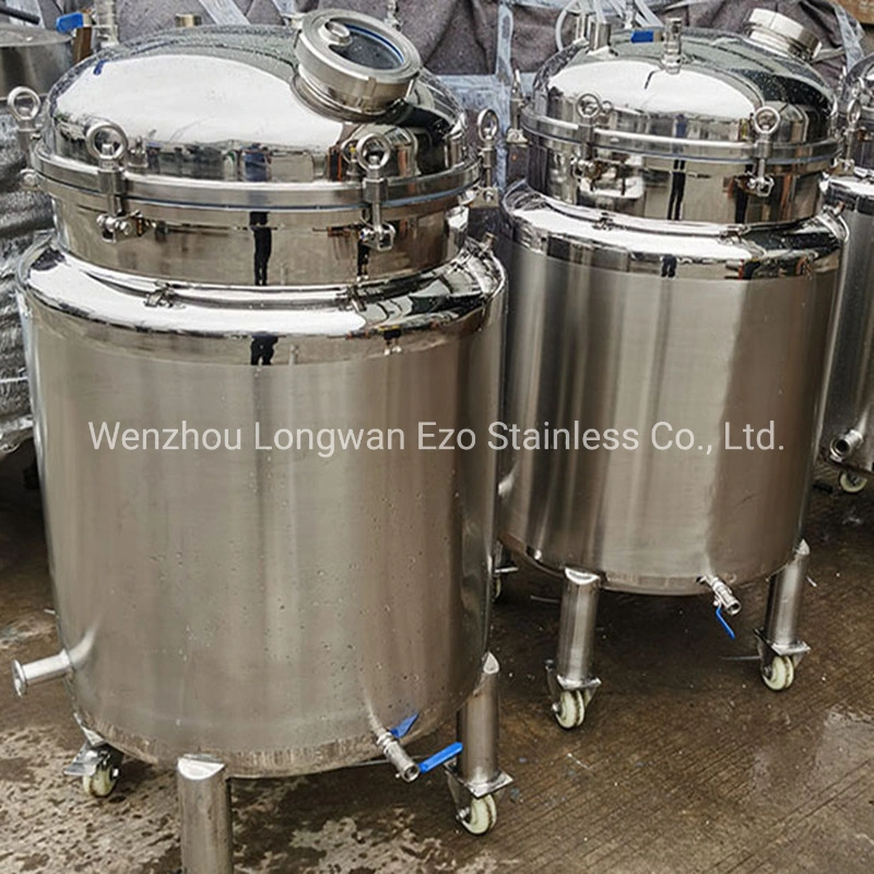 Stainless Steel Hygienic Design Big Volume Coil Jacketed Pressure Water Tank