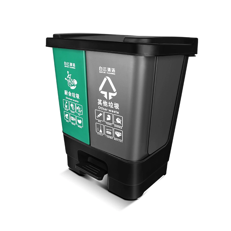 Conteneur déchets Classification recyclage déchets avec pédale