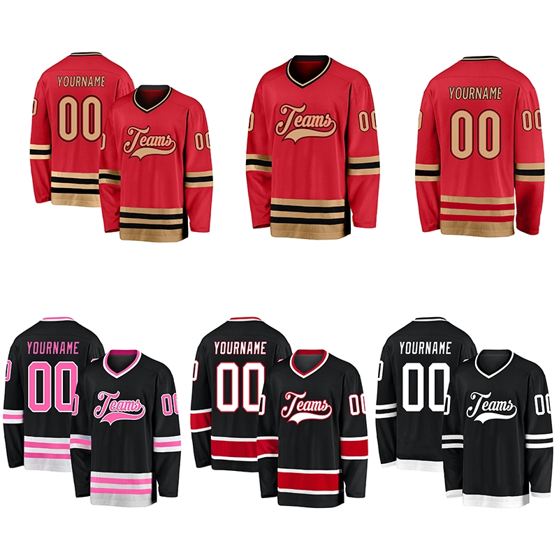Sublimated 100% Polyester Wholesale/Supplier Mens Hockey Jersey