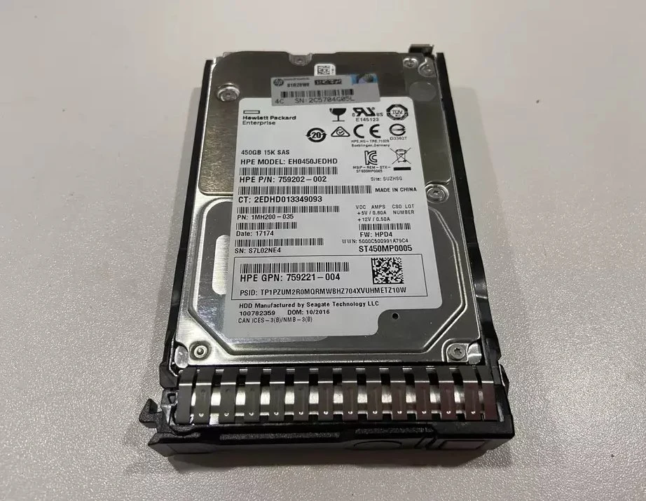 Qualidade Super 748385-002 759210-B21 450GB 15K 12g SFF SAS de 2,5" Sc hdd disco rígido