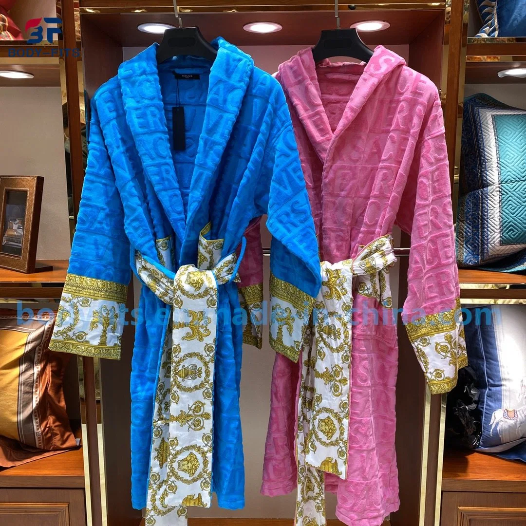 Latest Winter Woman Print Fleece Bath Robes Bathrobes Set Christmas Custom Robe Womens Fleece Bathrobe for Women