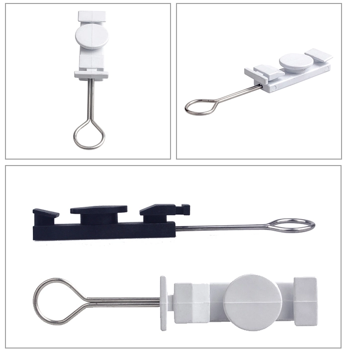 FTTH Fitting Adjustable Plastic Telecom Drop Cable Wire Anchor Clamp